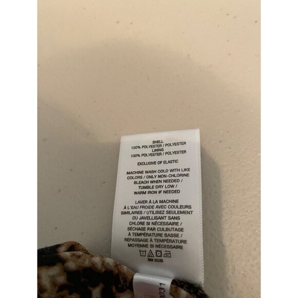 Express Dress Brown Snakeskin Pattern Long Sleeve Small - Picture 8 of 8